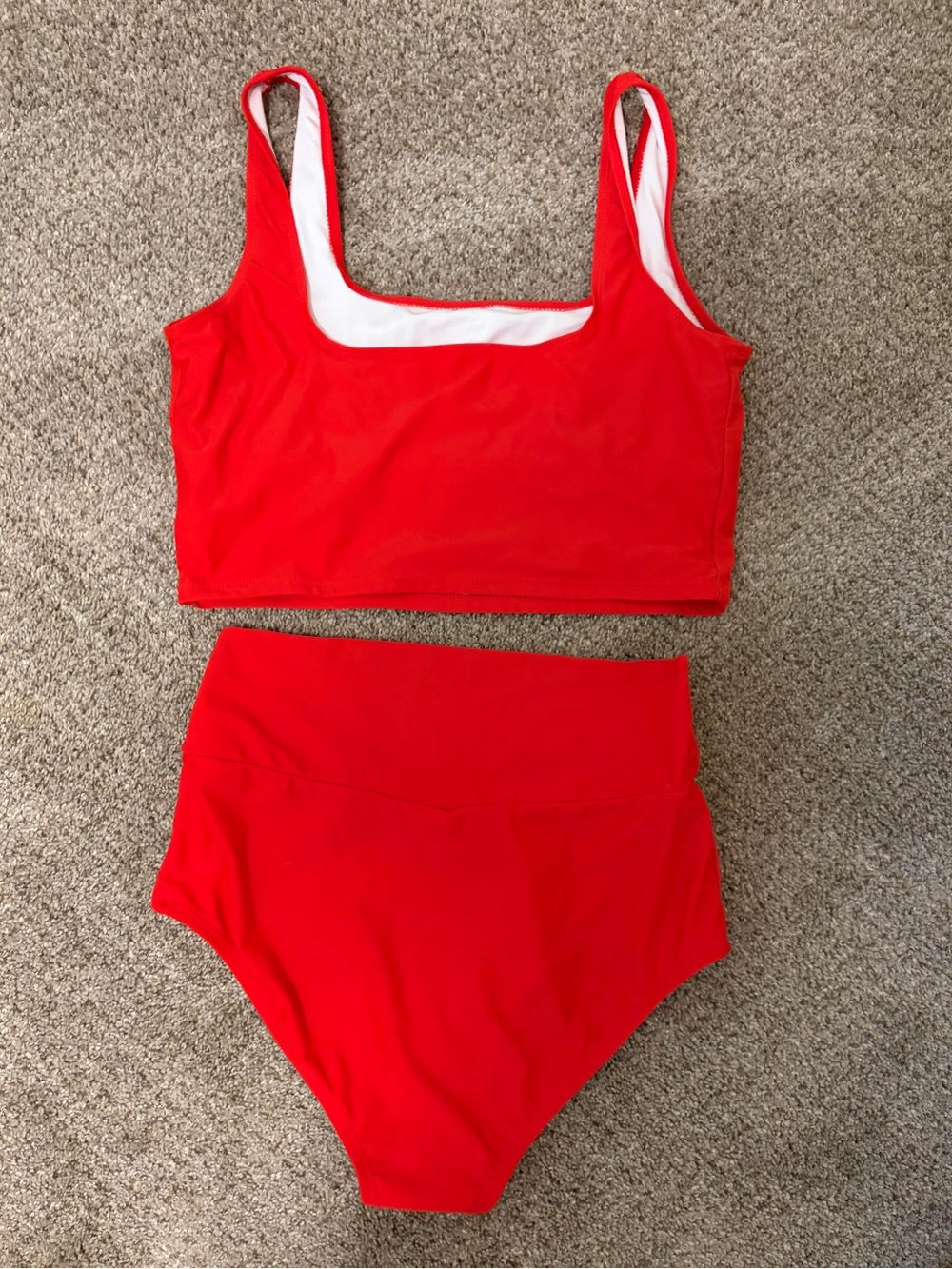 Coral reef Red High-Waist Two-Piece Swim Set - Women - Picture 2 of 2